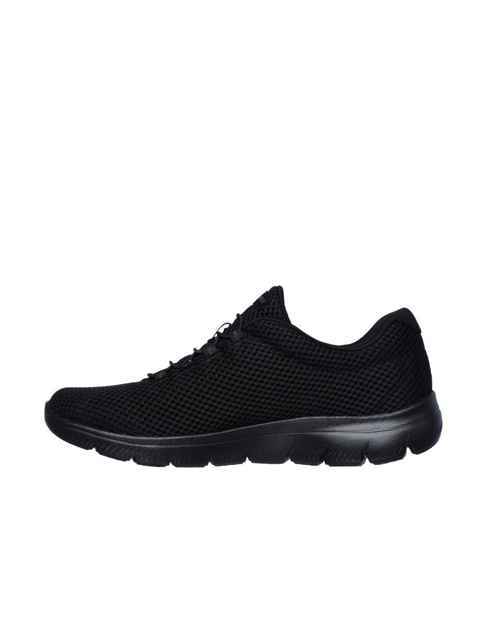 Zapatillas de trabajo de mujer SKECHERS 12985-bbk color negro
