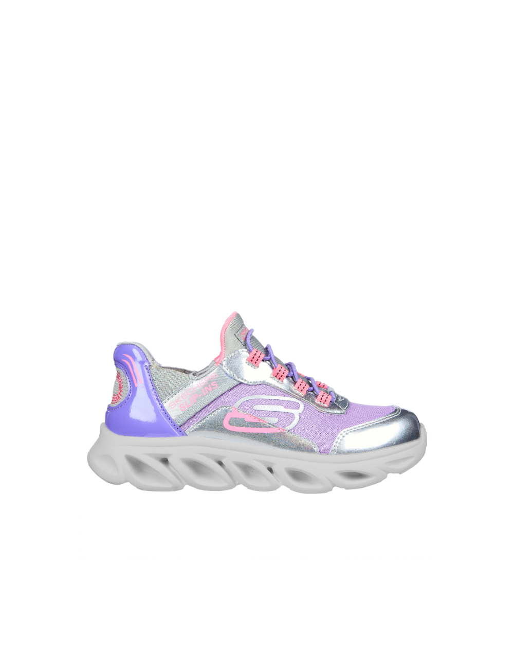 Zapatillas deportivas sin cordones con purpurina para niñas pequeñas