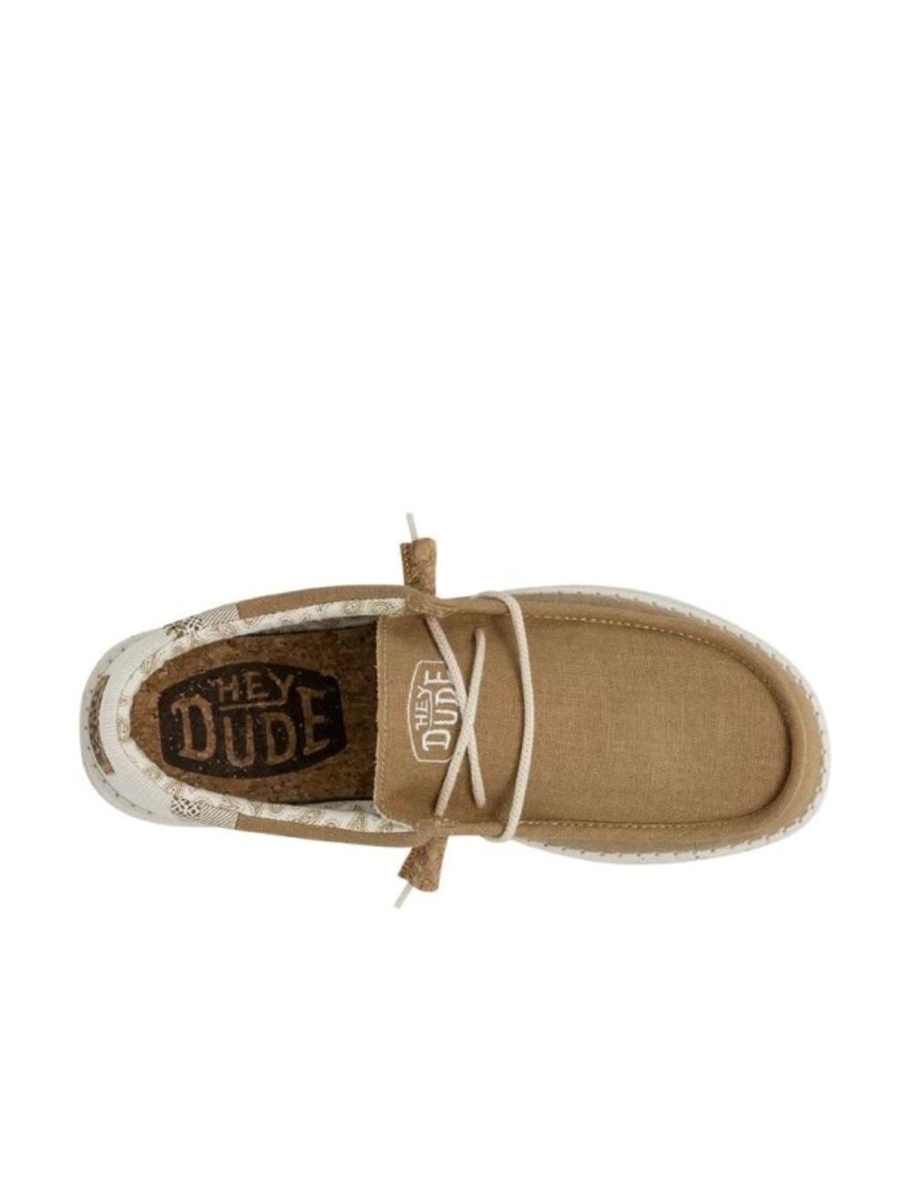 Zapato deportivo hombre Hey Dude Wally Linen Natural Mows