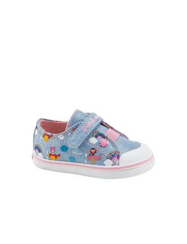 PABLOSKY LINO GLITTER SKY ZAPATILLA LONA VELCRO NIÑA