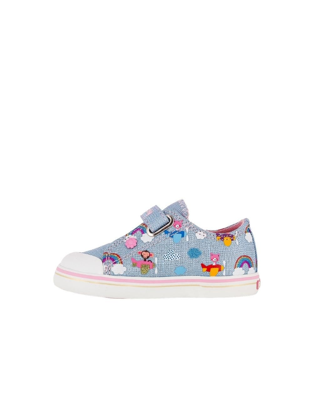 PABLOSKY LINO GLITTER SKY ZAPATILLA LONA VELCRO NIÑA