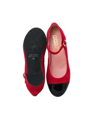 ESCOOLERS ZAPATO MARY JANE AFRODITA PUNTERA E2330 ROJO