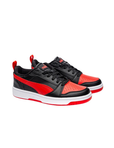 PUMA 393833 11 NEGRO-ROJO ZAPATILLA DEPORTIVA REBOUND V6 LO RJ NIÑO