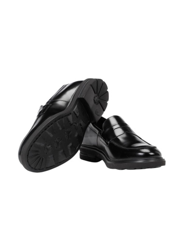 MOCASINES NEGROS DE PIEL PARA HOMBRE FLUCHOS F0633