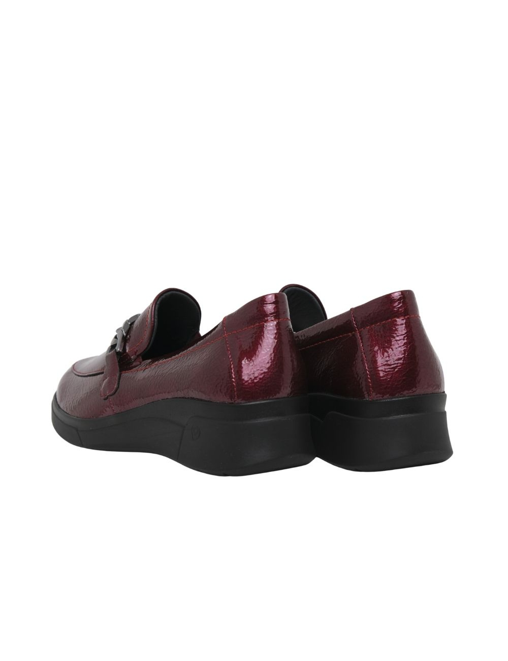 SUAVE ZAPATO MOCASIN CADENA CUÑITA PIEL CHAROL MUJER